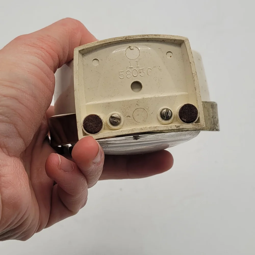 Westclox Model 1158056 Travel Alarm BABY BEN White Gold Glow In TheDark Untested